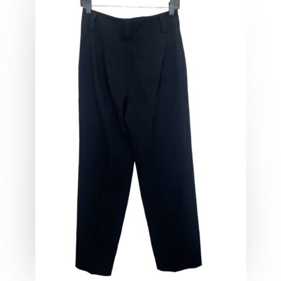 Zara Black The Francoise Full Length Straight Leg Trouser Pants Size Small - Picture 3 of 9